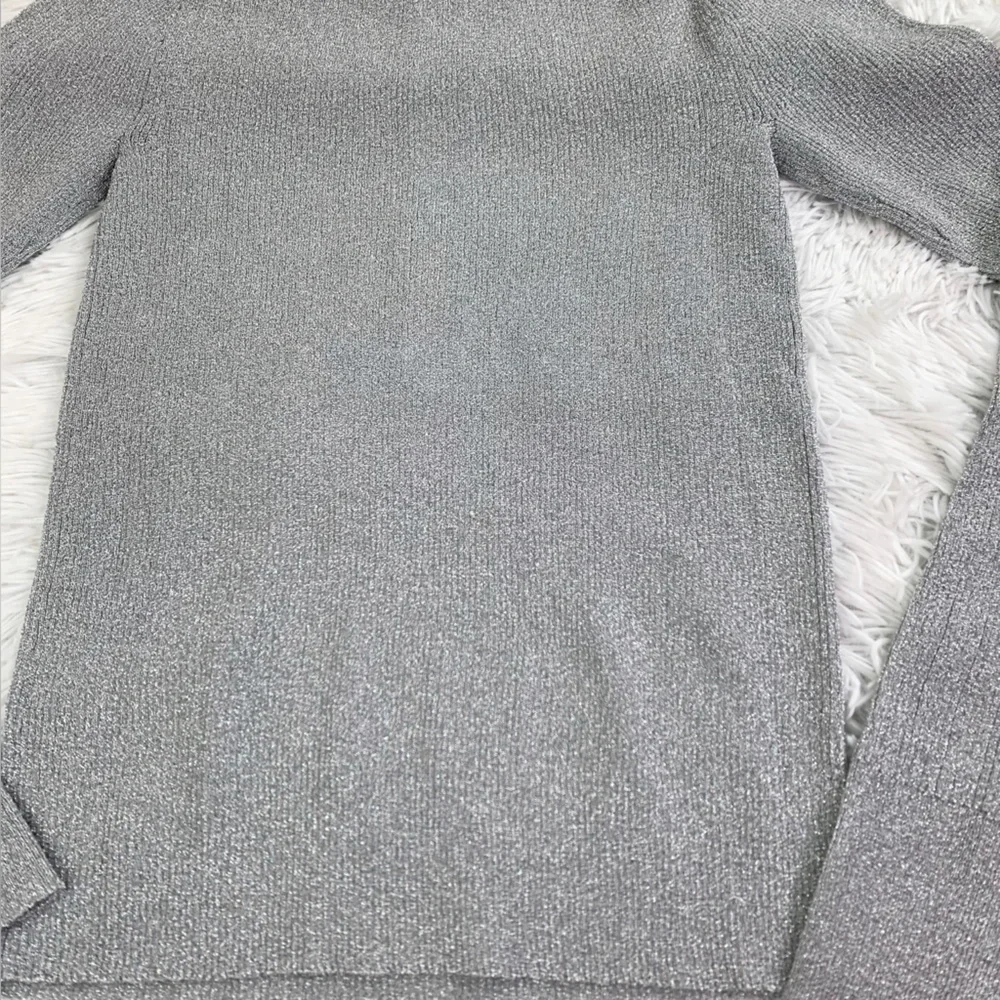 J Crew‎ NWT long sleeve Ribbed henley sweater with Lurex® metallic threads